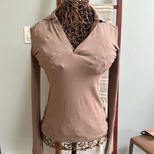 H&M Tan longsleeve top size M